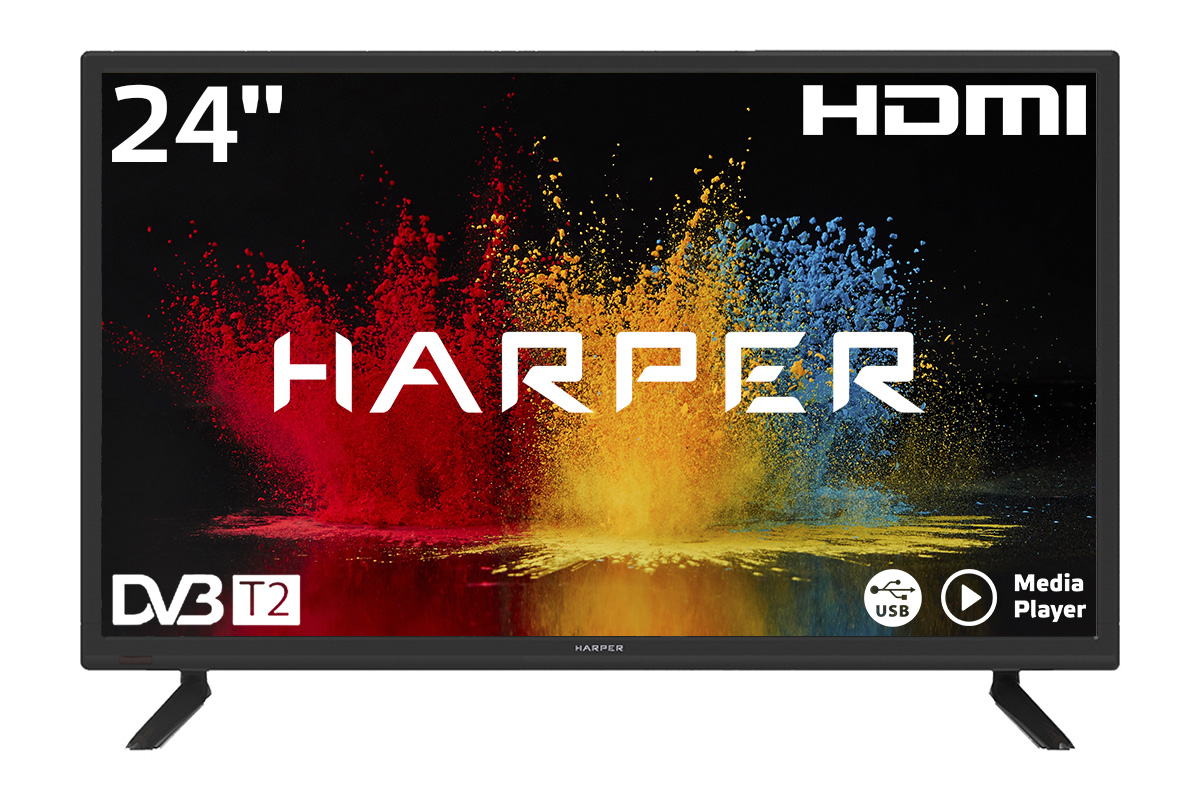 ЖК телевизор HARPER 24R490T (1366 x 768, HDMI, USB, DVB-T2)