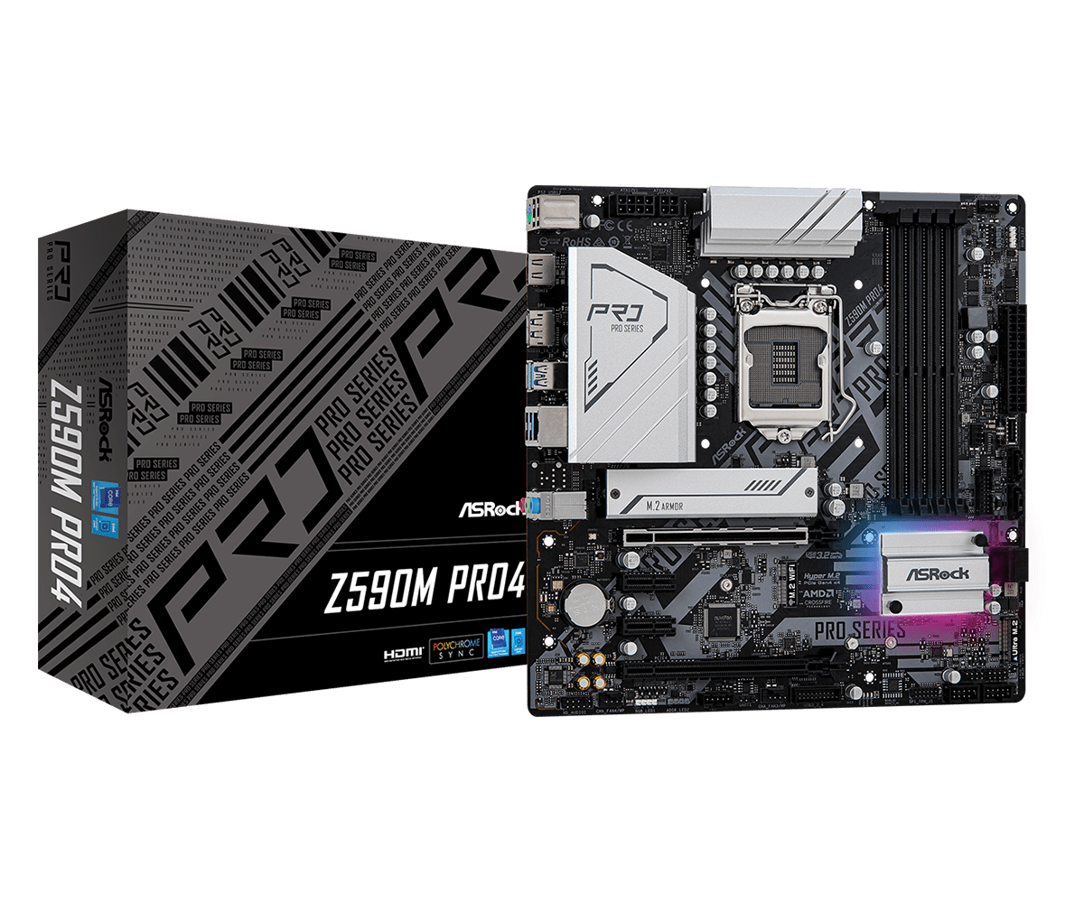 Материнская плата Z590 S1200 MATX Z590M PRO4 ASROCK