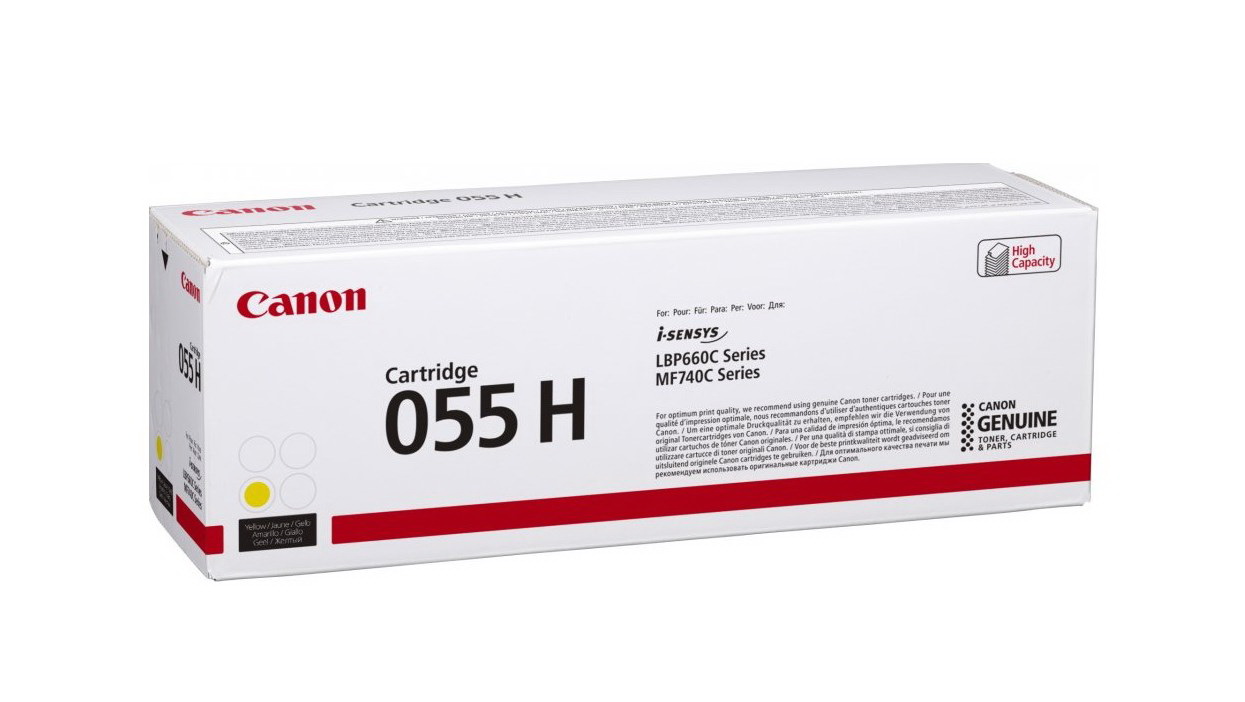 Картридж лазерный Canon 055 H Y 3017C002 желтый (5900стр.)