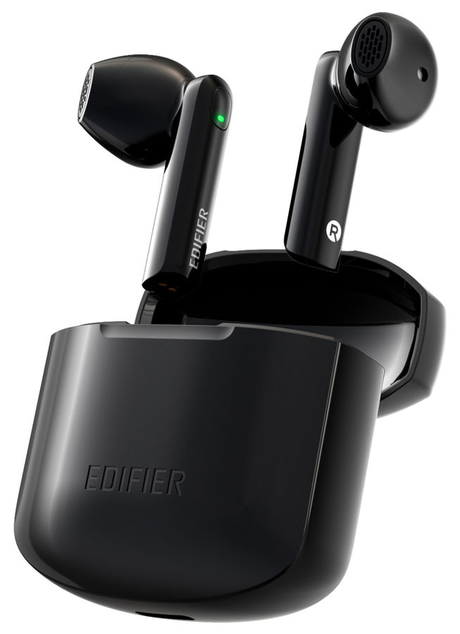 Гарнитура вкладыши Edifier W200T mini 0.5м черный беспроводные bluetooth в ушной раковине