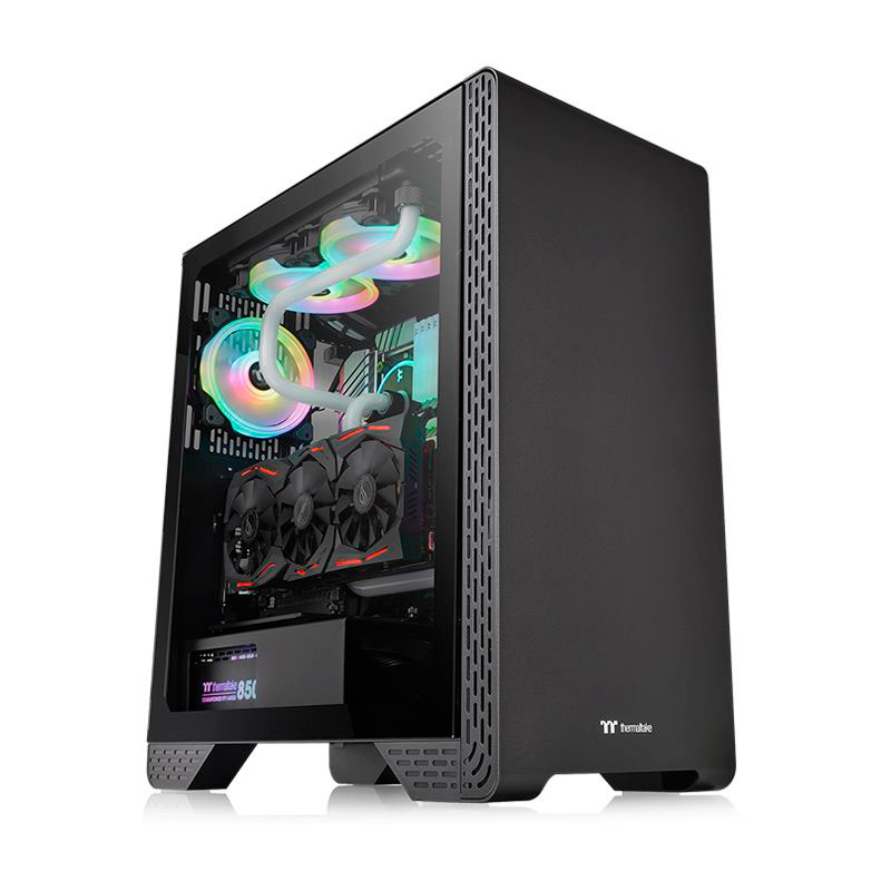 Корпус Thermaltake S300 TG черный без БП ATX