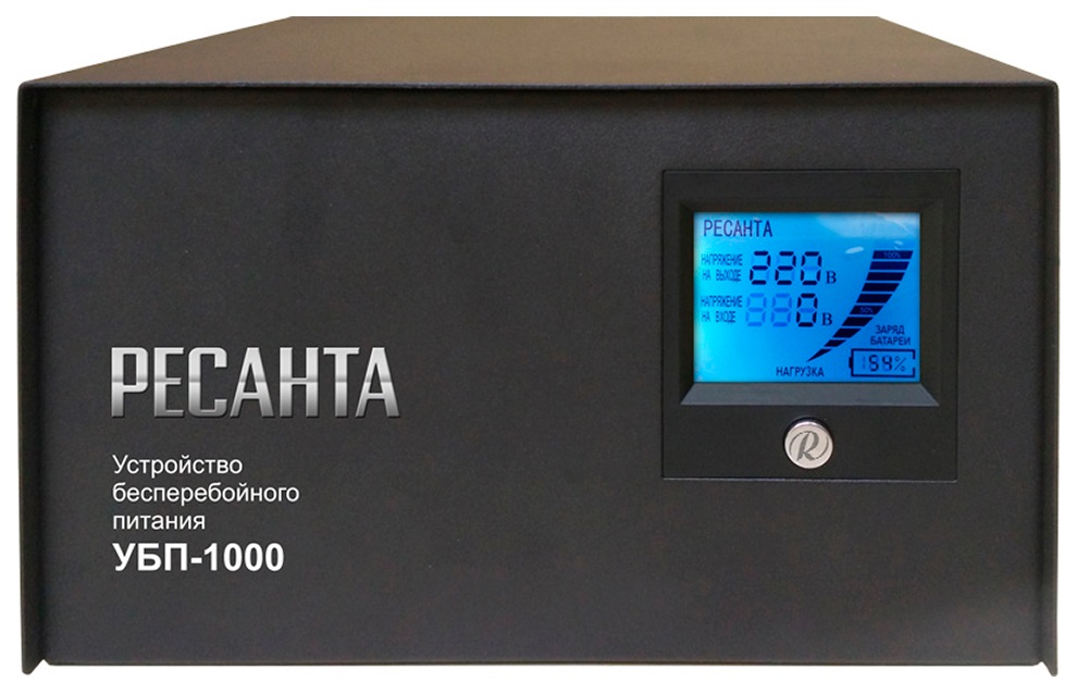 Стабилизатор напряжения Ресанта УБП-1000 однофазный черный (61/49/4)