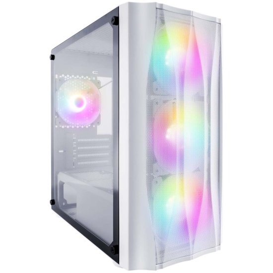 Корпус 1STPLAYER FIREBASE X3-M White / mATX, TG / 4x120mm LED fans inc. / X3-M-WH-4F1-W