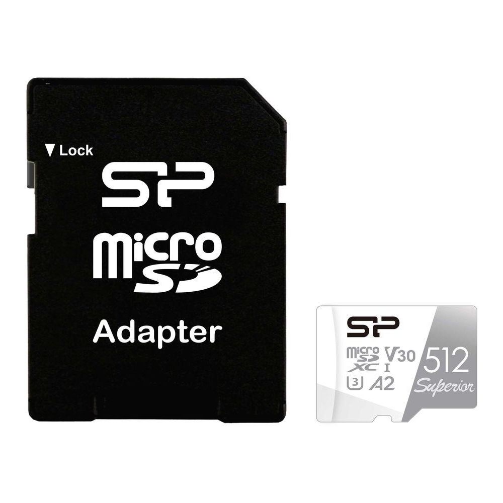 Флеш карта microSDXC 512Gb Class10 Silicon Power SP512GBSTXDA2V20SP Superior + adapter