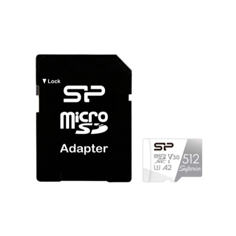 Флеш карта microSDXC 512Gb Class10 Silicon Power SP512GBSTXDA2V20SP Superior + adapter