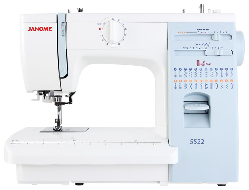 Швейная машина Janome 5522, бело-голубой