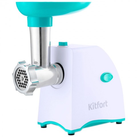 Мясорубка Kitfort КТ-2111-3 800Вт белый/бирюзовый
