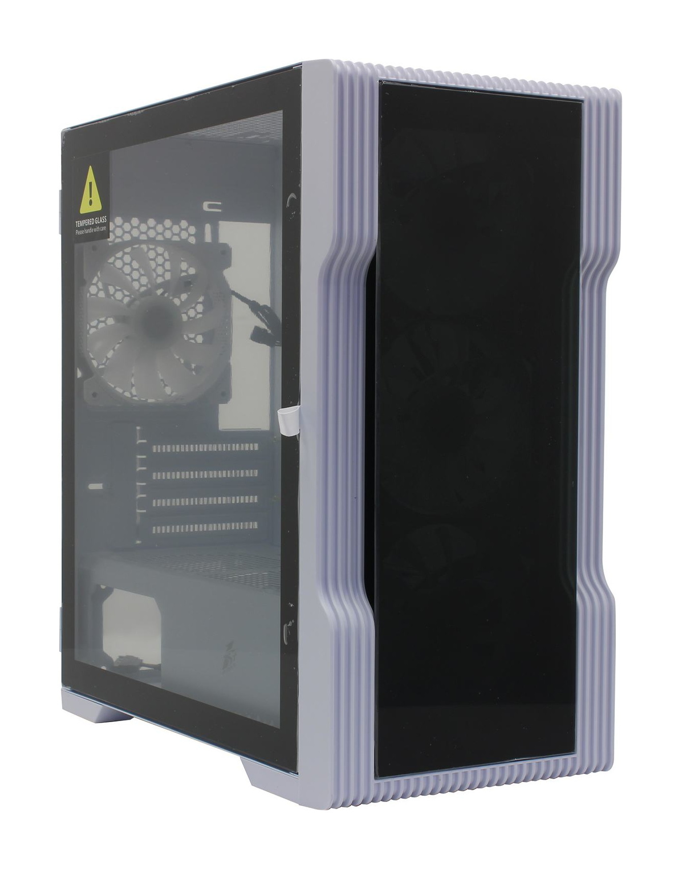 Корпус 1STPLAYER TRILOBITE T3-G White / mATX, TG / 4x 120mm LED fans inc. / T3-G-WH-4F1-W