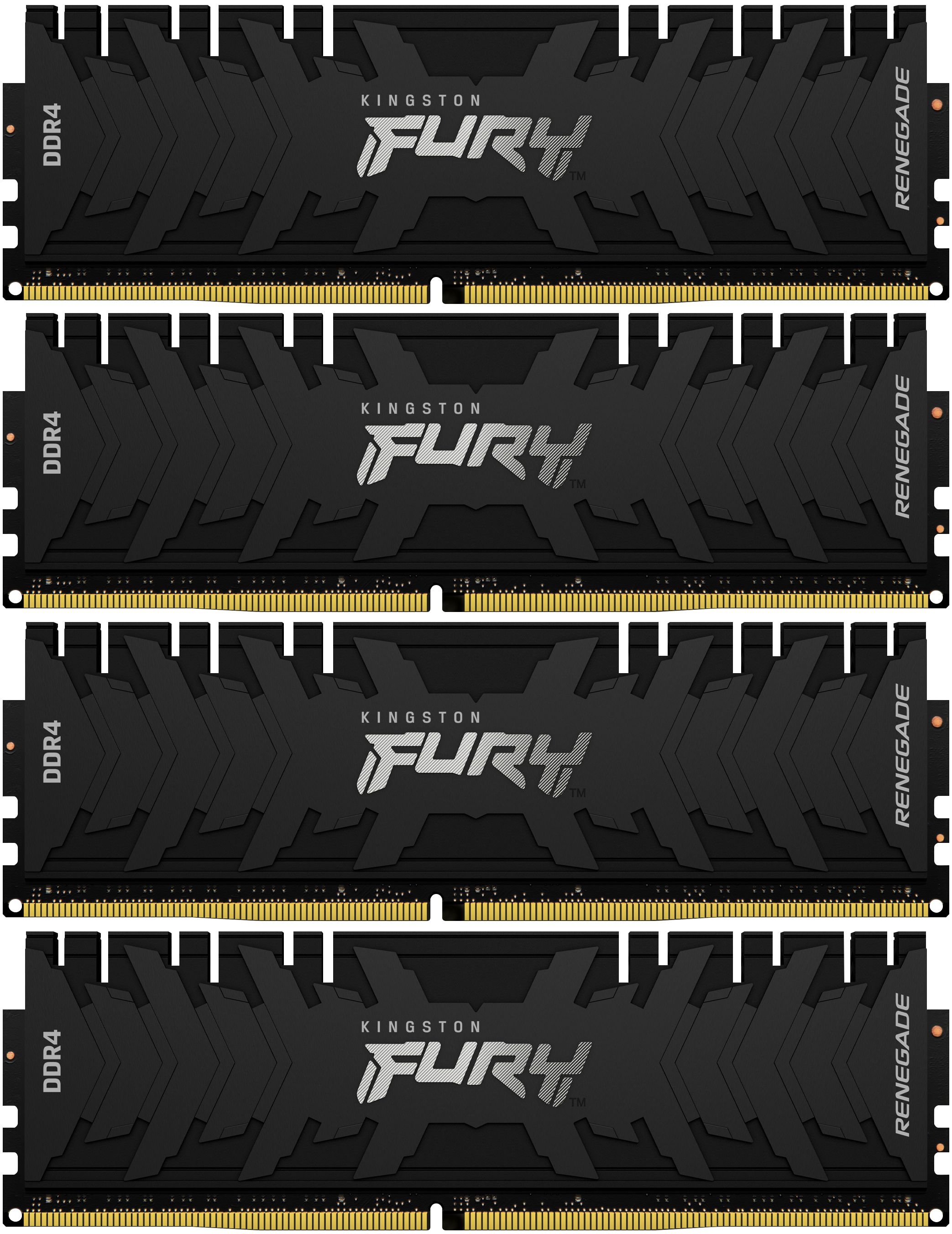 Оперативная память 64Gb DDR4 3200MHz Kingston Fury Renegade Black (KF432C16RB1K4/64) (4x16Gb KIT)