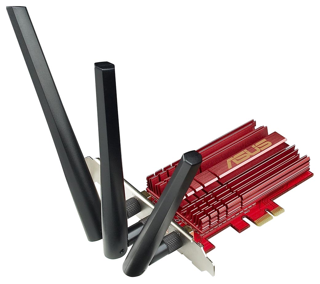 Wi-Fi адаптер ASUS PCE-AC68, красный