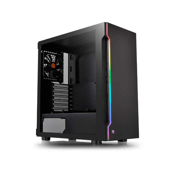 Корпус Thermaltake H200 TG RGB черный без БП ATX 2xUSB3.0 audio bott PSU