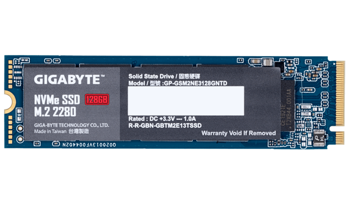 Твердотельный накопитель GIGABYTE 128 ГБ M.2 GP-GSM2NE3128GNTD