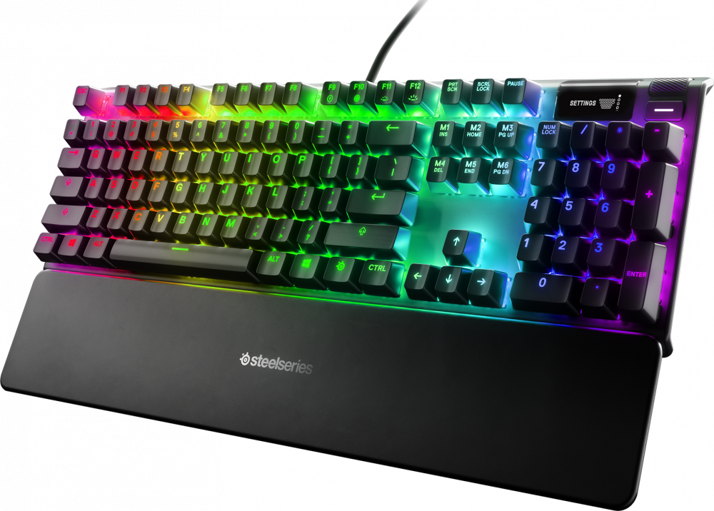 Клавиатура Steelseries Apex Pro Ru механическая черный USB for gamer LED (подставка для запястий)