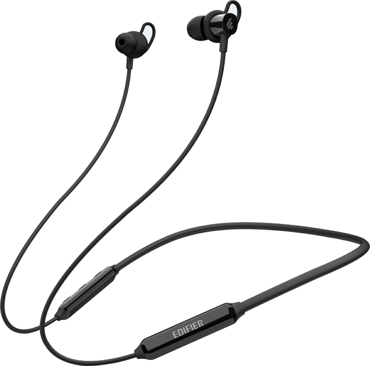 Гарнитура вкладыши Edifier W200BT Plus 0.5м черный беспроводные bluetooth в ушной раковине
