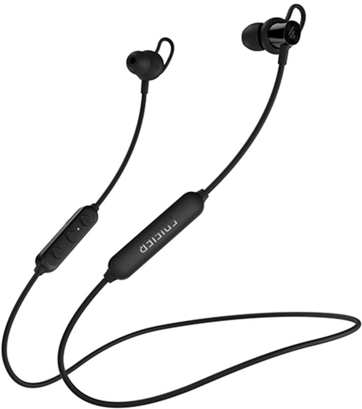 Гарнитура вкладыши Edifier W200BT Plus 0.5м черный беспроводные bluetooth в ушной раковине