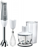Блендер Braun MQ535 Sauce серый [600 Вт, скоростей - 2, турборежим, измельчитель, стакан, венчик]