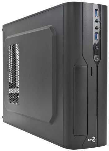 Корпус Aerocool Cs-101 Black, slim desktop, mATX/mini-ITX, 2x USB 3.0, 400 Вт SFX