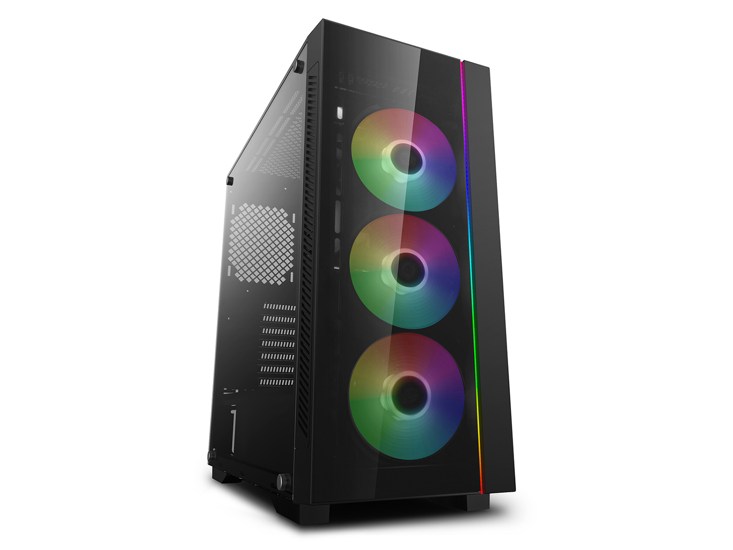 Корпус Deepcool MATREXX 55 V3 без БП, боковое окно (закаленное стекло), LED strip спереди, черный, ATX
