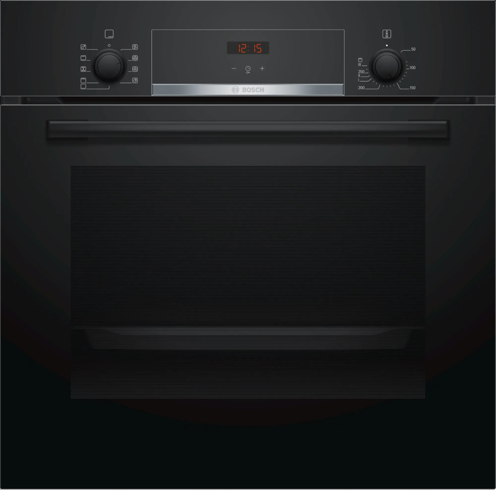 Электрический духовой шкаф Bosch HBF534EB0Q [66 л, стекло, дисплей, каталитическая, утапл., сенсор, черный] РК