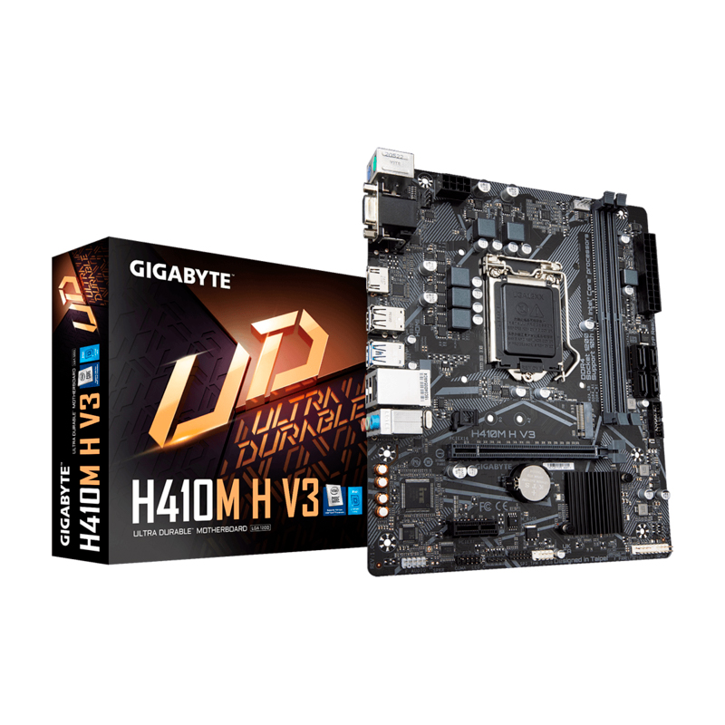Материнская плата GIGABYTE H410M H V3 (LGA 1200/mATX/ Intel H510/2xDDR4/GbLAN/D-sub/HDMI)