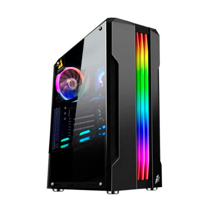 Корпус 1STPLAYER RAINBOW R3-A / ATX, tempered glass side panel / 1x 120mm LED fan inc. / R3-A-1R1