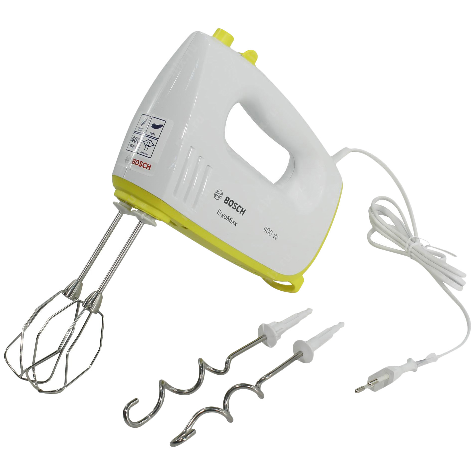 Миксер ручной Bosch MFQ36300Y 400Вт белый/желтый