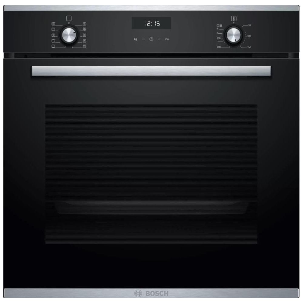 Электрический духовой шкаф Bosch Serie 6 HBG237YS0R [71 л, каталит., гриль, конв., сенсор, ст.-2, дисплей, черный, серебристый]