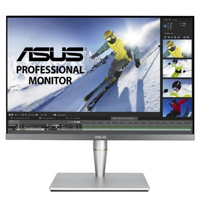 Монитор ASUS PA24AC, 24.1" Wide LED IPS monitor, 16:10, 1920x1200, 5ms(GTG), 400 cd/m2, 10M :1, 178°(H), 178°(V), 100% sRGB, △E< 2, DisplayHDR 400, DP over USB-C, DP, HDMI, USB3.0, speakers 2Wx2, Pivot, Height adjustment, Swivel, Kensington lock, VESA 100x100 mm, TCO, Energy Star®, gray