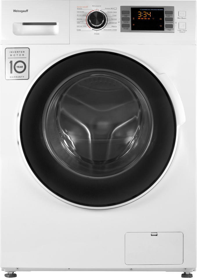 Стиральная машина Weissgauff WM 5649 DC Inverter класс: A+++ загр.фронтальная макс.:9кг белый