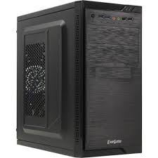 Корпус Minitower ExeGate QA-412U Black, mATX, <XP450, Black, 120mm>, 2*USB+2*USB3.0, Audio