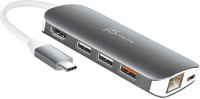 j5create USB-C Multi Adapter-HDMI / Ethernet / USB 3.1 / PD 3.0 / Memory Card Reader / Writer