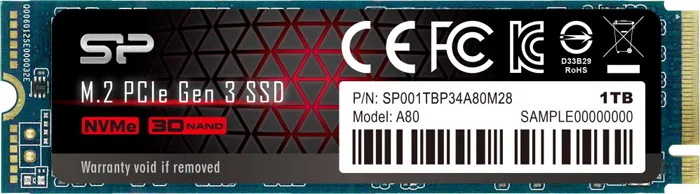 SSD диск Silicon Power P34A80 1ТБ (SP001TBP34A80M28)