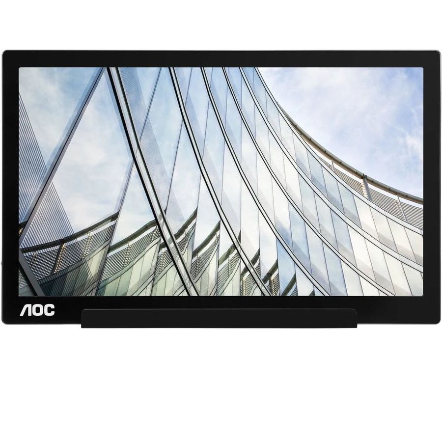Монитор LCD AOC 15.6" I1601FWUX Black {IPS 1920x1080@60Hz 160/160 5ms 700:1 220cd  USB-C(DP Alt) (USB-подключение к источнику)}