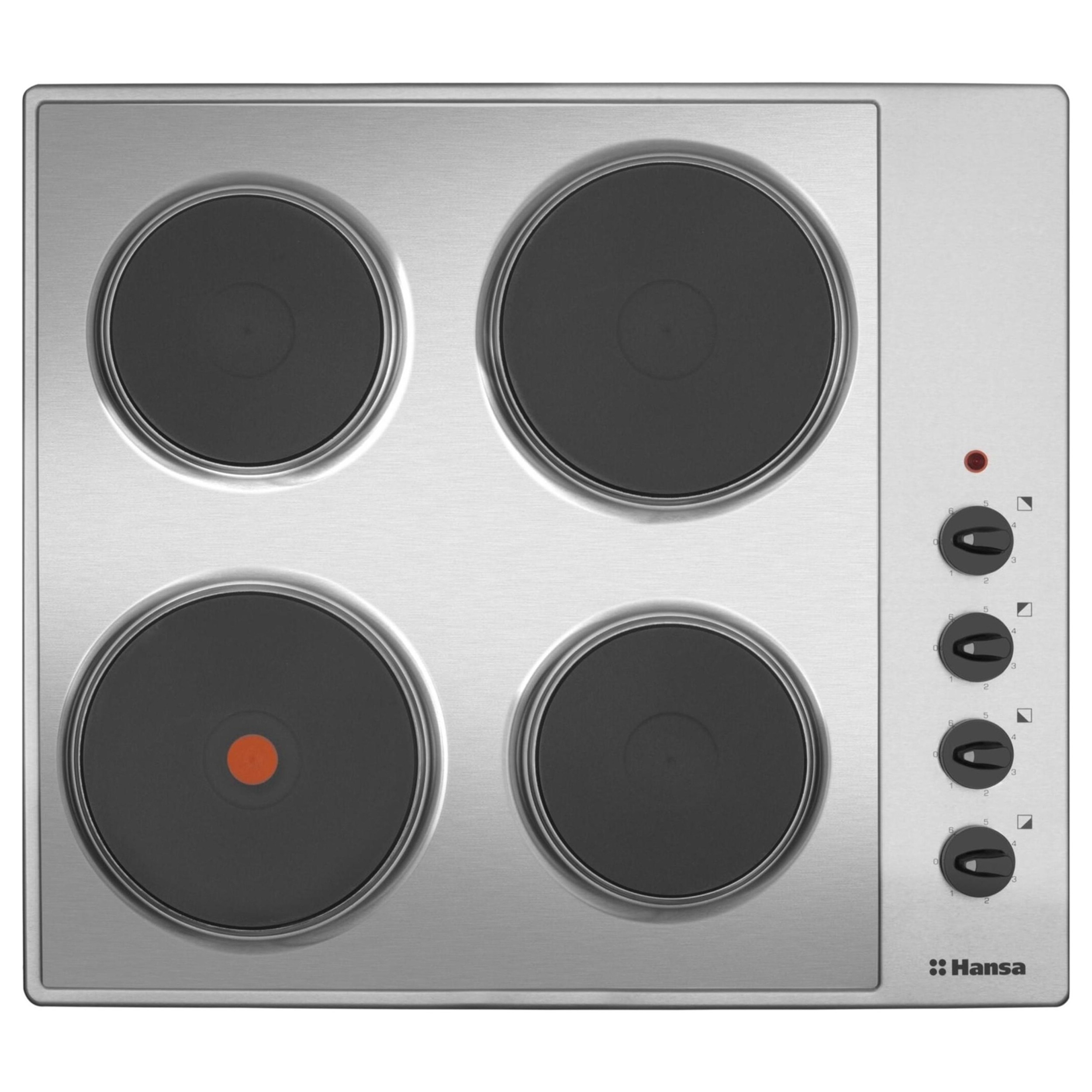 Электрическая варочная поверхность Hansa BHEI601060 [нерж. сталь, конф.:4 шт, пов. мех., серебристый, черный]
