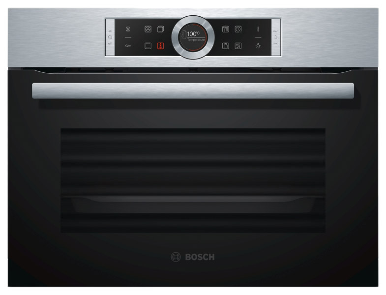 Электрический духовой шкаф Bosch CBG633NS3 [47 л, нержавеющая сталь, дисплей, каталитическая, сенсор, серебристый]