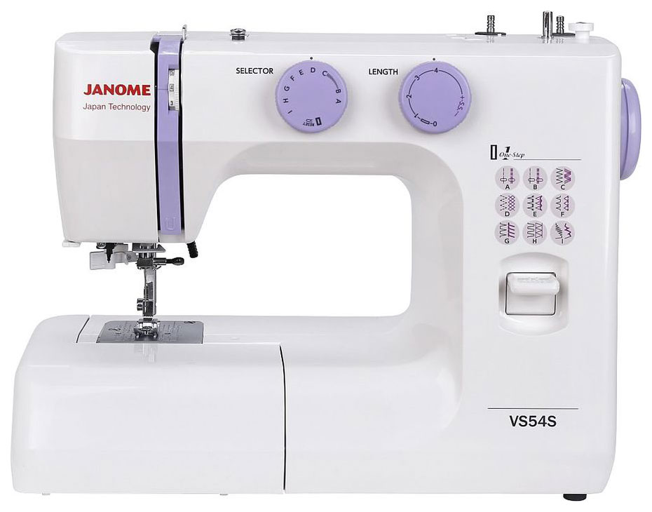 Швейная машина Janome VS 54S, бело-сиреневый