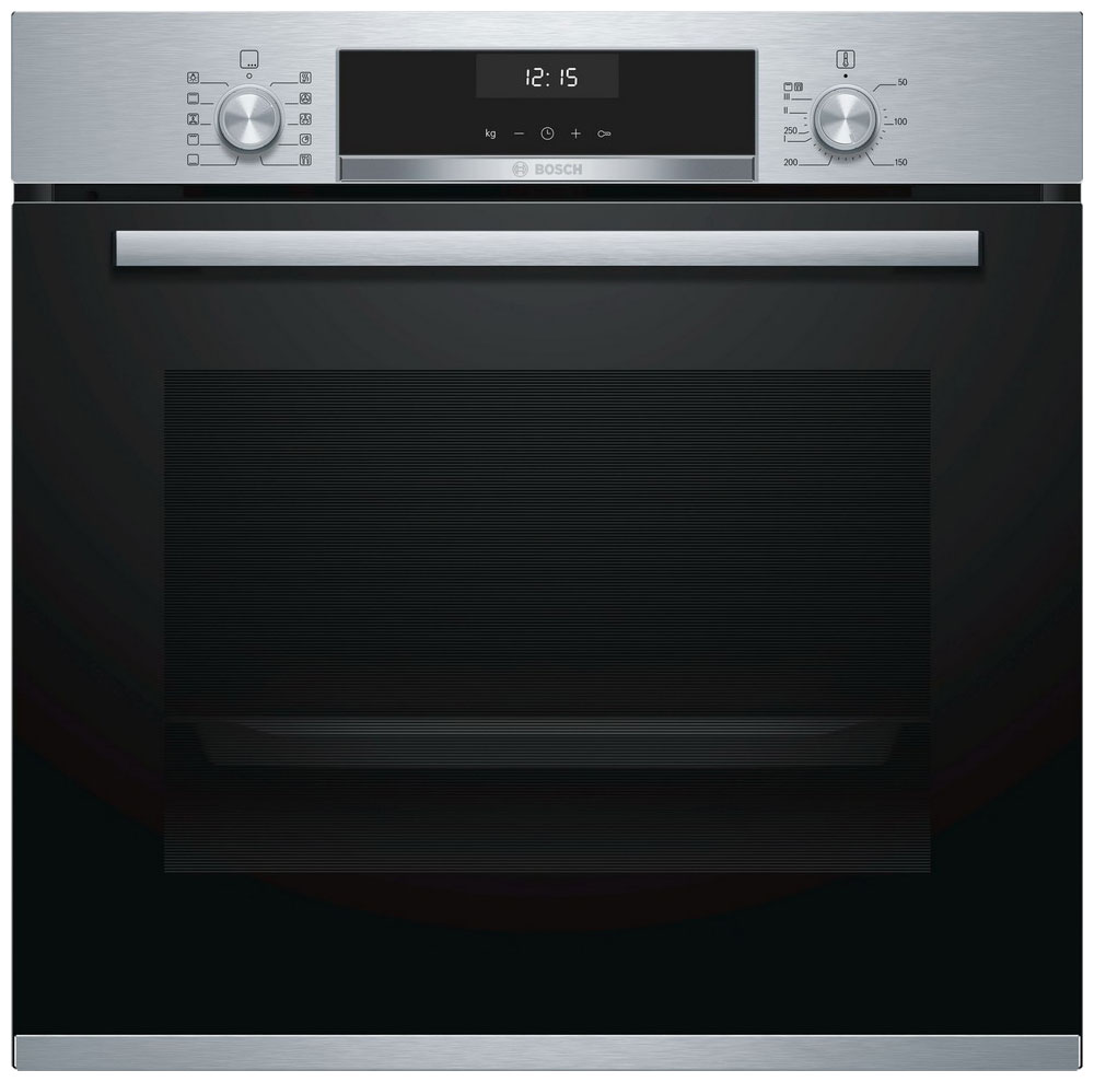 Электрический духовой шкаф Bosch HBG517ES1R [71 л, нержавеющая сталь, дисплей, традиционная, утапл., сенсор, серебристый]