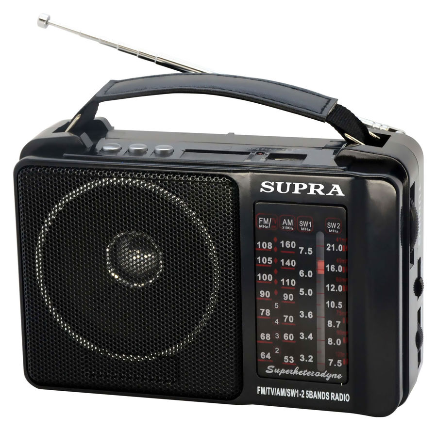 Радиоприемник SUPRA ST-18U [моно, FM, АМ, питание - батарейки, от сети 220 В]