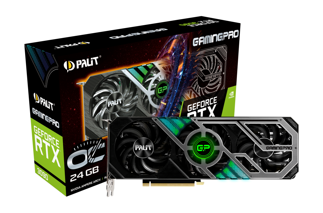 Видеокарта PCIE16 RTX3090 24GB GDDR6X RTX3090 GAMINGPRO OC 24G PALIT Retail