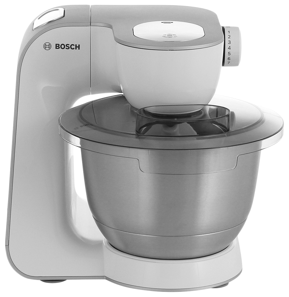 Кухонный комбайн Bosch MUM58252RU [1000 Вт, чаша - 3.9 л, мясорубка, блендер, терка, белый, серебристый]
