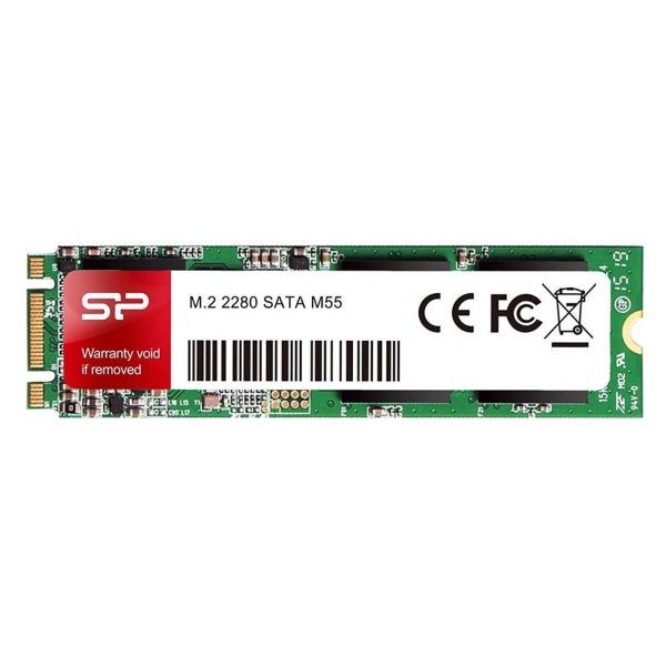 SSD M.2 Silicon Power 480GB M55 <SP480GBSS3M55M28> (SATA3, up to 560/530MBs, 250TBW, 22х80мм)
