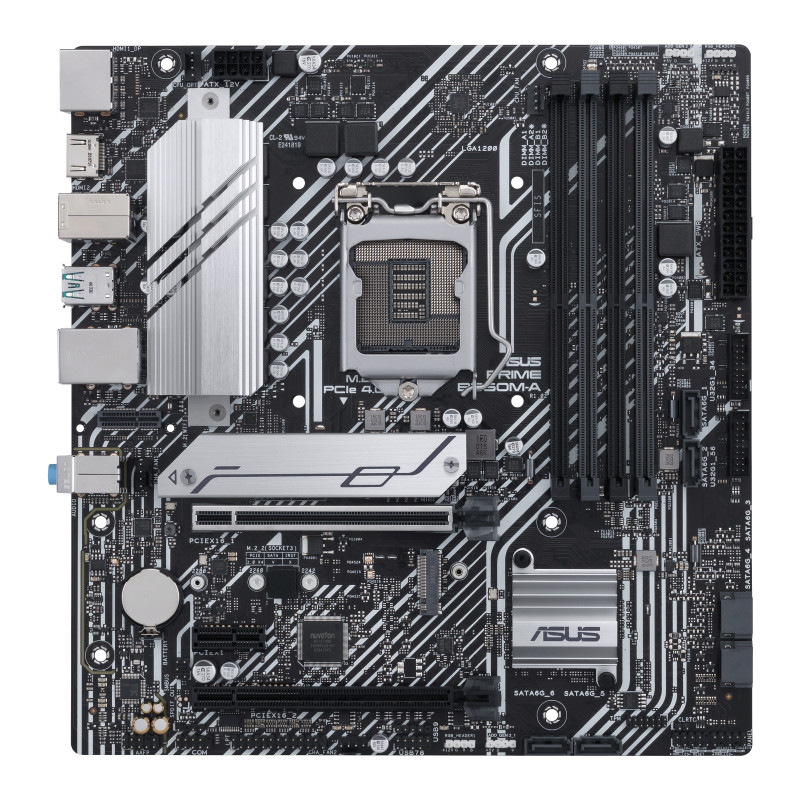 Материнская плата Asus PRIME B560M-A Soc-1200 Intel B560 4xDDR4 mATX AC`97 8ch(7.1) GbLAN RAID+HDMI+DP