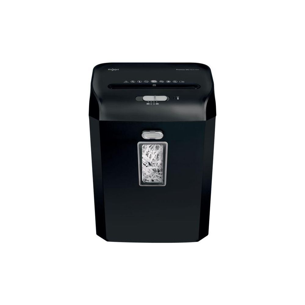 Шредер Rexel Promax QS 12/23 S EU черный (секр.Р-2) ленты 12лист. 23лтр. скрепки скобы пл.карты