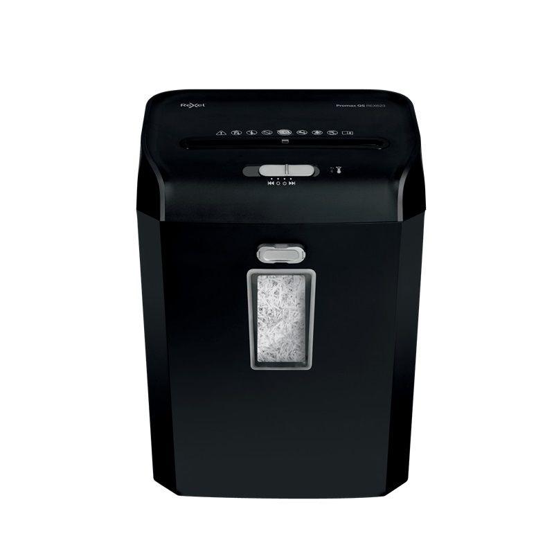 Шредер Rexel Promax QS 12/23 S EU черный (секр.Р-2) ленты 12лист. 23лтр. скрепки скобы пл.карты
