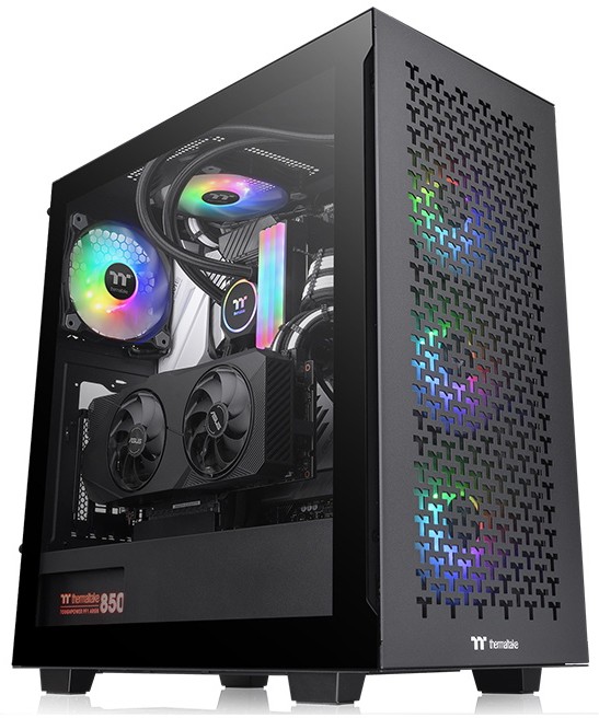 Корпус Thermaltake V350 TG ARGB AIR черный без БП ATX 3x120mm 3x140mm 2xUSB3.0 audio bott PSU