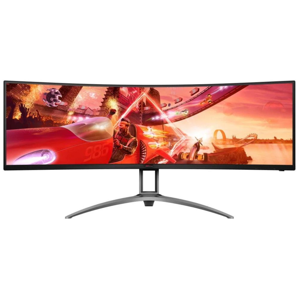 Монитор 48,8" AOC AG493UCX2 Black-Red (VA, изогнутый, 5120x1440, 165Hz, HDR400, 1 ms, 178°/178°