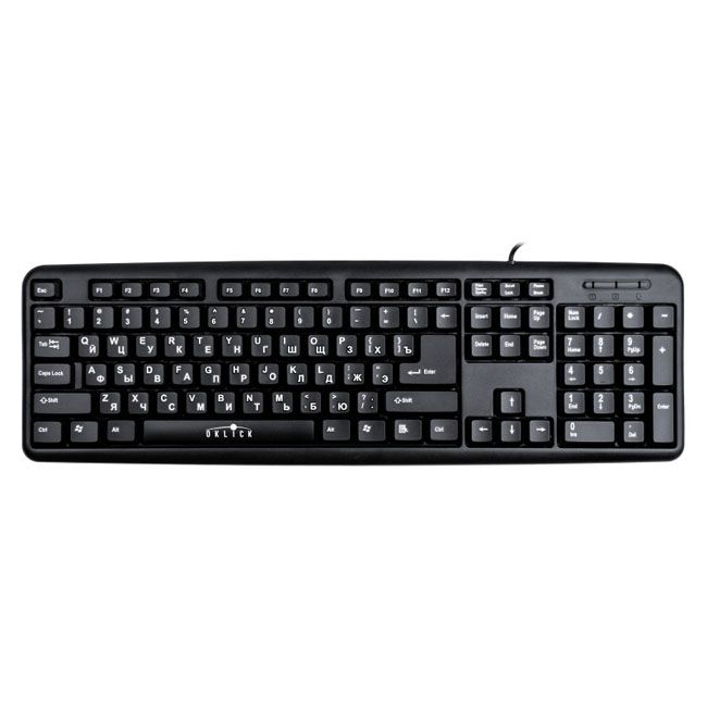 Клавиатура Oklick 180M черный USB 943626