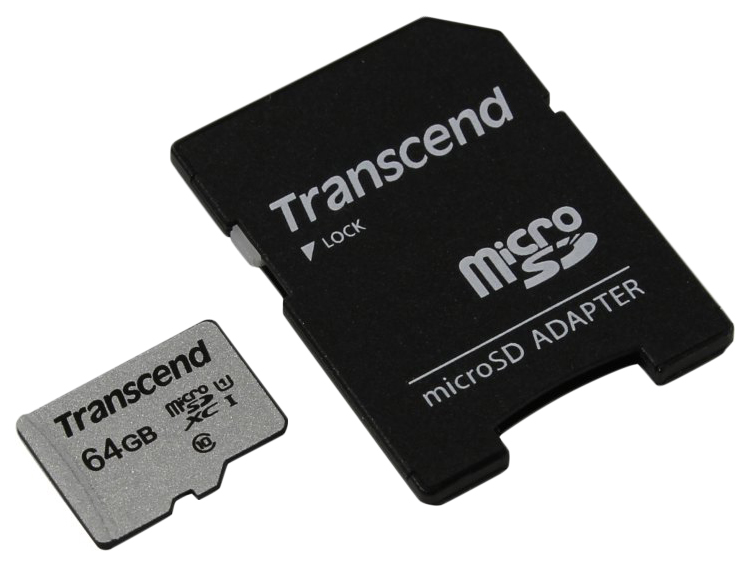 Карта памяти Transcend 64GB microSDXC Class 10 UHS-I U1 R95, W45MB/s with SD adapter