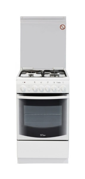 Плита Комбинированная De Luxe 506031.00гэ белый реш.сталь
