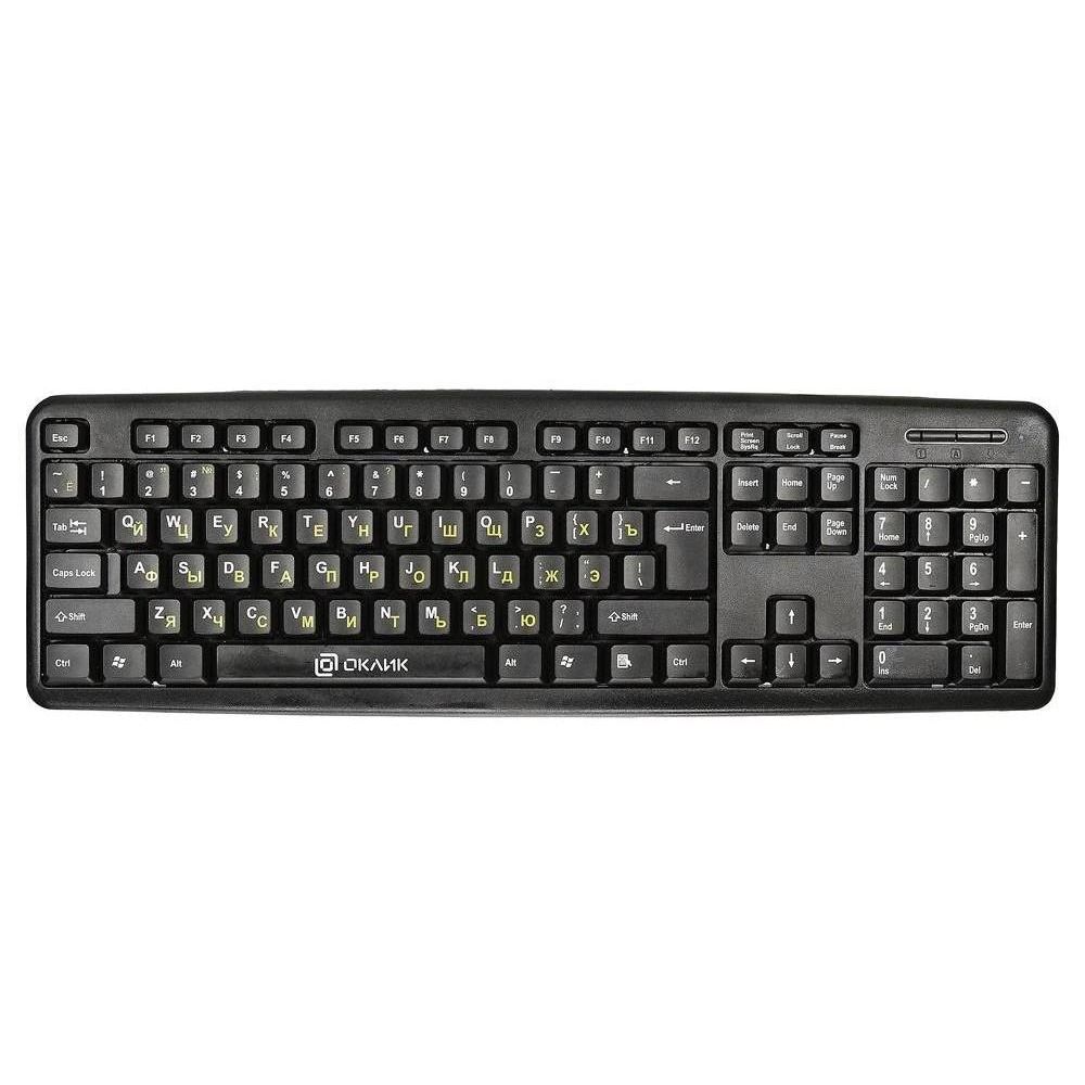 Клавиатура Oklick 130M черный USB